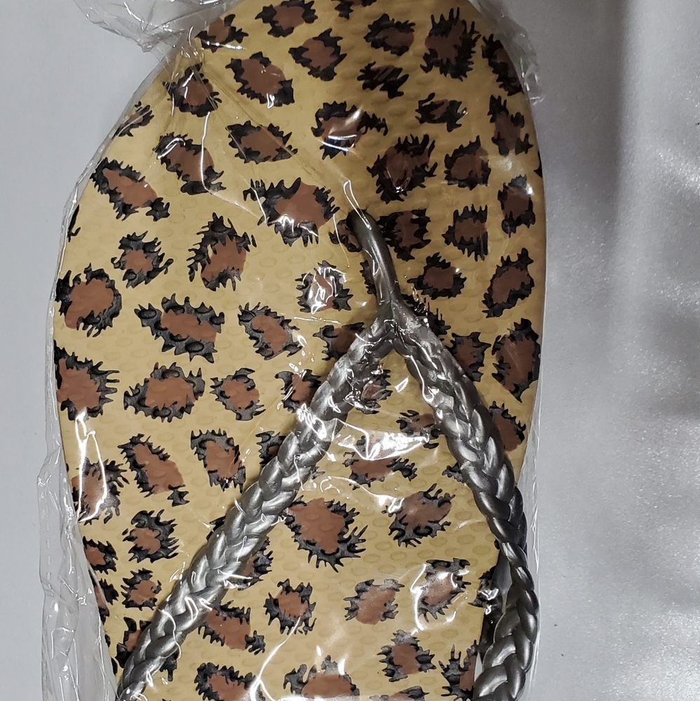 Cheetah Print Flip Flops